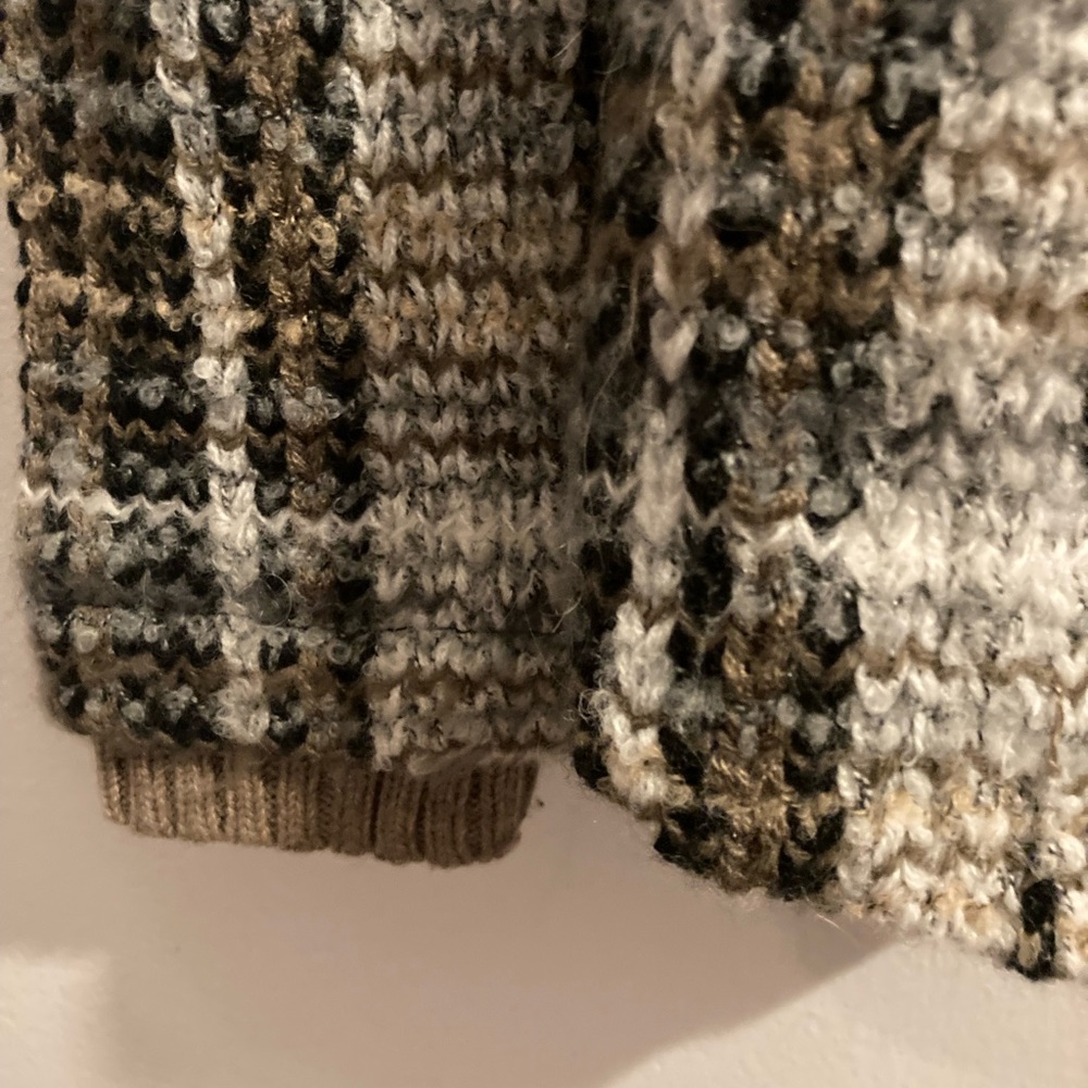 Y2k FREE PEOPLE PLAID SWEATER WITH BUCKLES - Picture 7 of 7